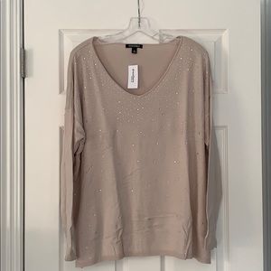 Tan sequined sweater